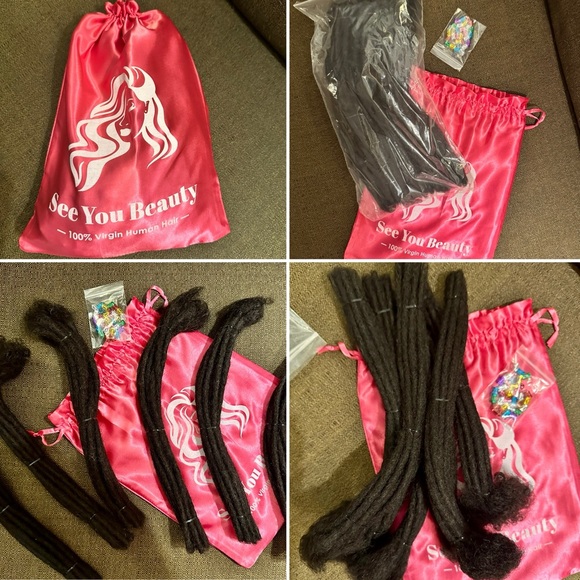 HUMAN HAIR Dreadlock Extensions for Men/Women Full Head 0.8cm 12 Inch 80 Strands - Picture 10 of 11